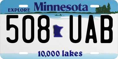 MN license plate 508UAB
