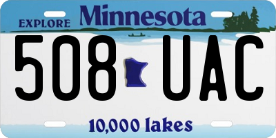 MN license plate 508UAC