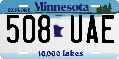 MN license plate 508UAE