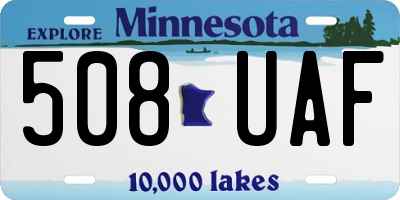MN license plate 508UAF