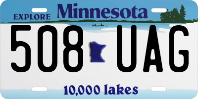 MN license plate 508UAG