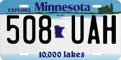 MN license plate 508UAH