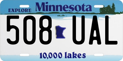 MN license plate 508UAL