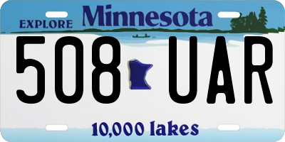 MN license plate 508UAR