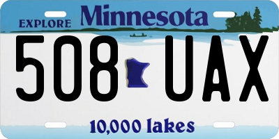 MN license plate 508UAX