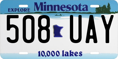 MN license plate 508UAY