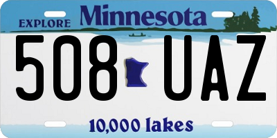 MN license plate 508UAZ