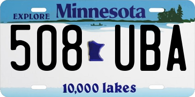 MN license plate 508UBA
