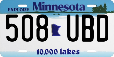 MN license plate 508UBD