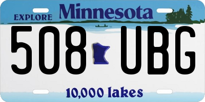 MN license plate 508UBG