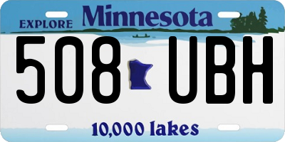 MN license plate 508UBH