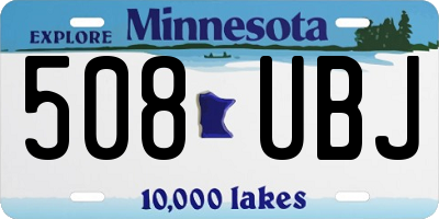 MN license plate 508UBJ