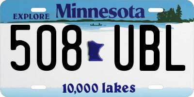 MN license plate 508UBL