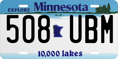 MN license plate 508UBM
