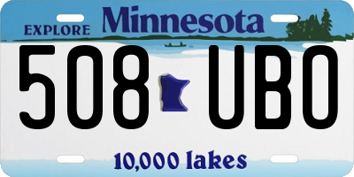 MN license plate 508UBO