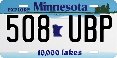 MN license plate 508UBP