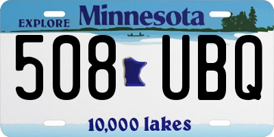 MN license plate 508UBQ