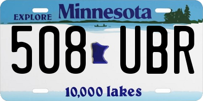 MN license plate 508UBR