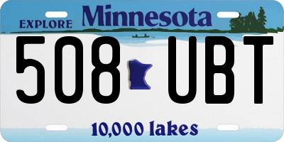MN license plate 508UBT