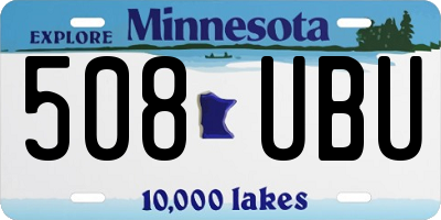 MN license plate 508UBU