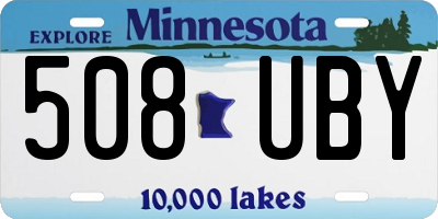 MN license plate 508UBY