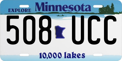MN license plate 508UCC
