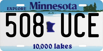 MN license plate 508UCE