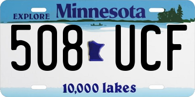 MN license plate 508UCF