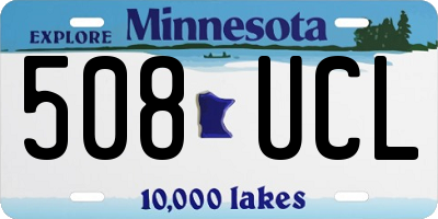MN license plate 508UCL