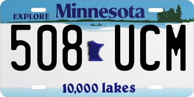 MN license plate 508UCM