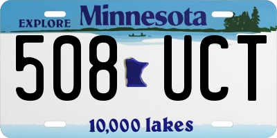 MN license plate 508UCT