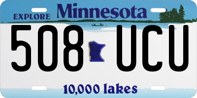 MN license plate 508UCU