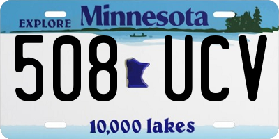 MN license plate 508UCV