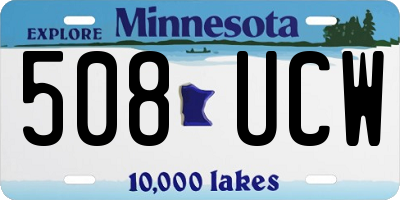 MN license plate 508UCW