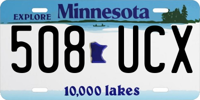 MN license plate 508UCX