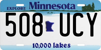 MN license plate 508UCY