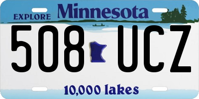 MN license plate 508UCZ