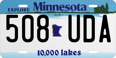 MN license plate 508UDA