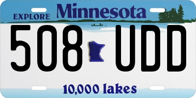 MN license plate 508UDD