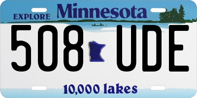 MN license plate 508UDE