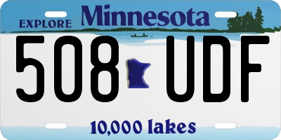MN license plate 508UDF