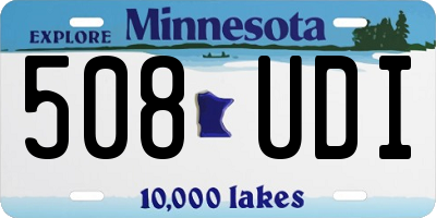 MN license plate 508UDI