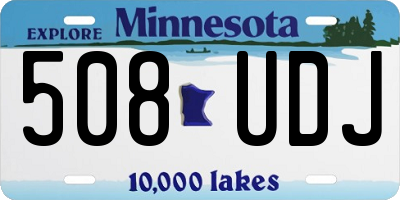 MN license plate 508UDJ