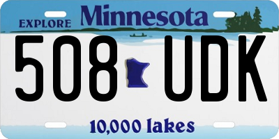 MN license plate 508UDK