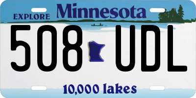 MN license plate 508UDL