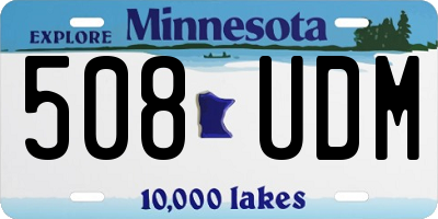 MN license plate 508UDM