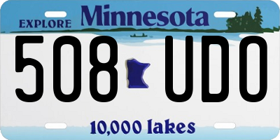 MN license plate 508UDO