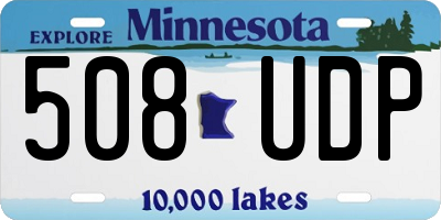 MN license plate 508UDP