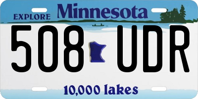 MN license plate 508UDR
