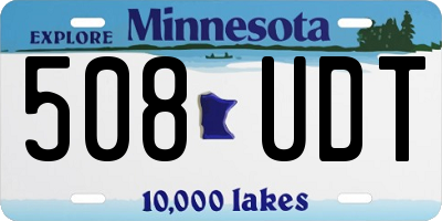 MN license plate 508UDT